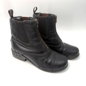 Ariat Women's 9B Heritage RT Zip Paddock Boot Riding Black Leather